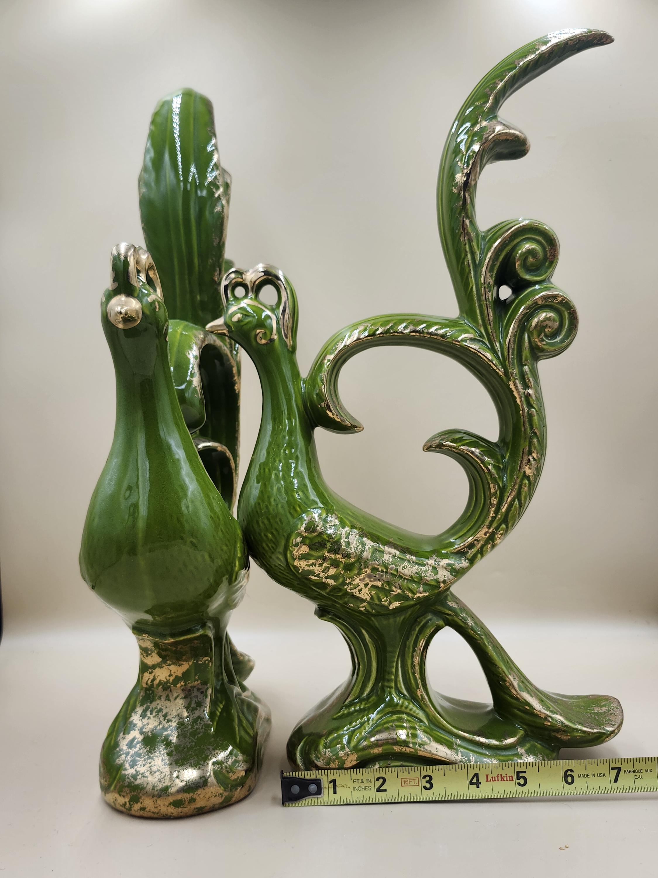 パリ鳥オブジェ　台座付アンティークビンテージ bird of paradise Bird of Paradise Figurines - Etsy