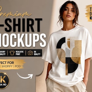 Blank T-Shirt Mockup Set | Studio Quality | Smart Object PSD | Instant Download