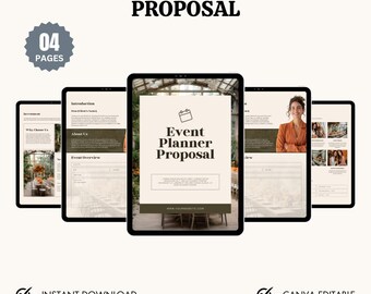 Event Planner Proposal Template: Canva Client Service Form (Instant Download)