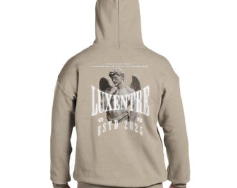 LUXENTRE Oversized Angel Hoodie – Eco-Friendly Statement Hoodie for Streetwear Lovers | Gildan® 18500