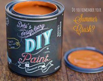 Summer Crush DIY Paint, Burnt Orange Chalk Paint, Boho Home Decor Paint, Terracotta Furniture Paint, Autumn Orange Paint