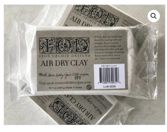 IOD Air Dry Paper Clay, Home Decor Clay, Furniture Embellishment Clay, IOD Craft Supplies, Molding Clay For Stamps