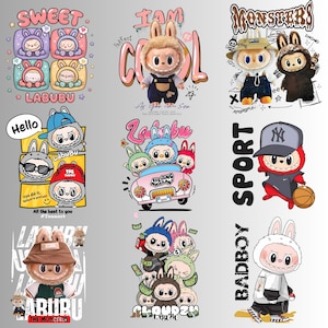 Labubu Designs Png Bundle, Labubu Monster Png, Labubu Character Bundle, Labubu Character Design, Labubu Shirt Png