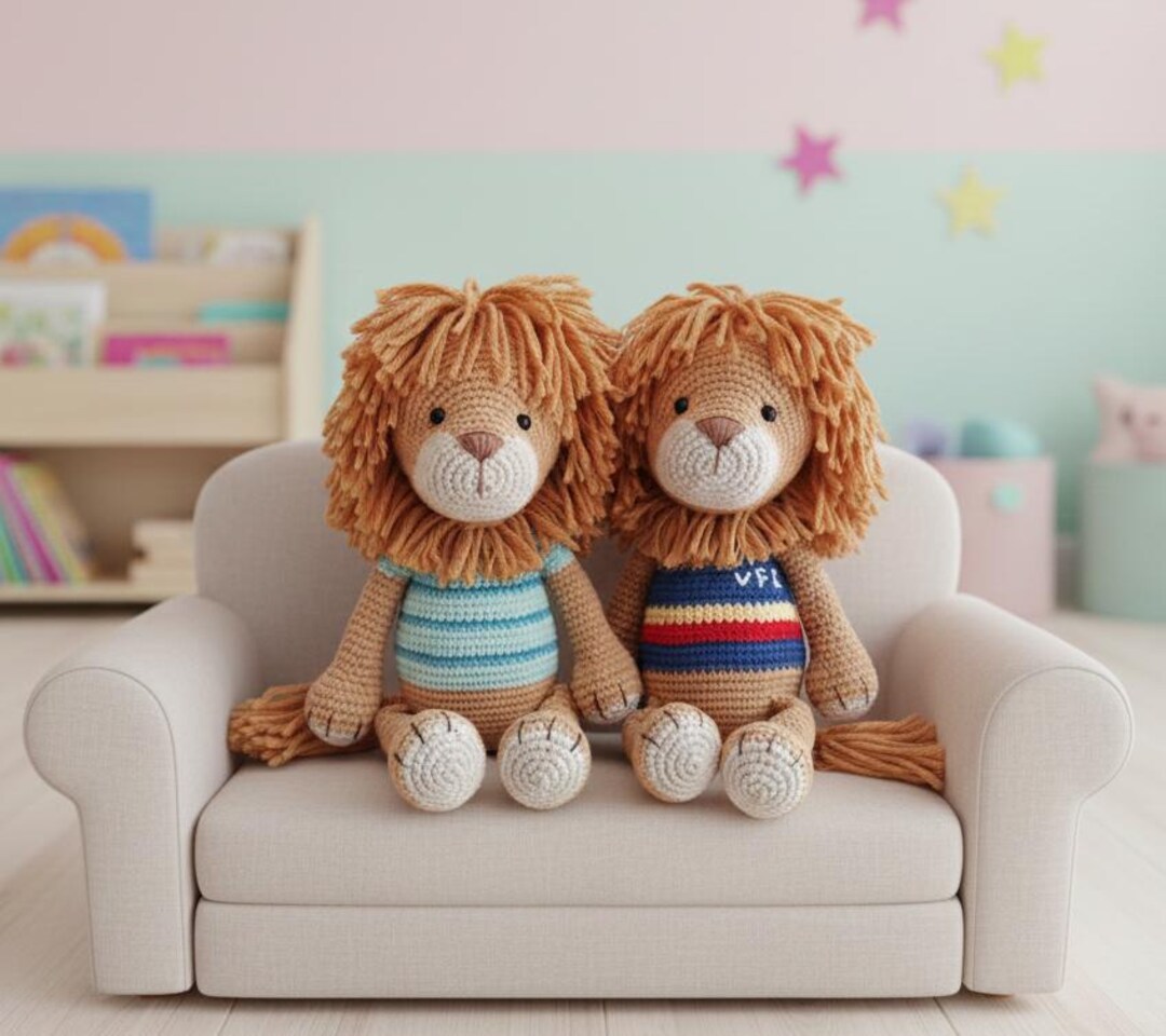 Handmade Alan the Lion Crochet Pattern | Amigurumi Lion Plushie | Cute ...