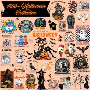 4500+ Halloween Bundle | PNG Halloween MEGA Bundle, Halloween Sublimation Bundle, Horror Characters, Vintage Halloween, Halloween Decor