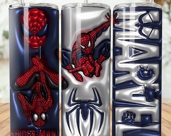 3D Spiderman Tumbler Wrap Sofortiger Download, Spiderman Tumbler 20 oz Wrap, Cartoon Charakter Sublimationsbecher, Spider-Man Digitale Designs