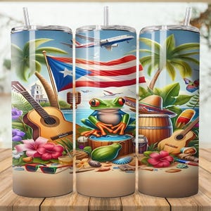 Puerto Rico Tumbler Wrap PNG, Puerto Rico Flag Tumbler Design, Boricua Digital Download, Soy Boricua Tumbler Wrap, PR Sublimation PNG