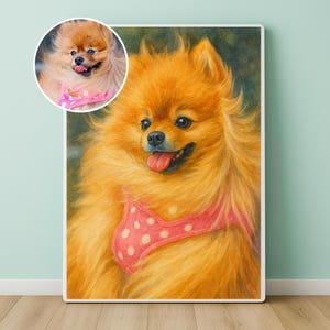 Portrait de chien de style animé personnalisé à partir d'une photo, dessin d'animal de compagnie 3D, art numérique inspiré de Pixar, cadeau mignon pour les amoureux des chiens
