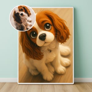 Custom Pixar Style Dog Portrait, Animated Pet Illustration from Photo, Cute Digital Dog Art, Personalized Cartoon Pet Gift for Owners