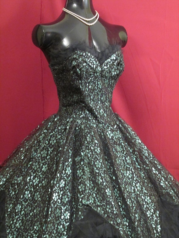 Black Lace 50s Wedding Dress