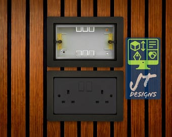 Acoustic Wall Panel Socket Spacer Surround Single Double Gang | With Spacer Built In!