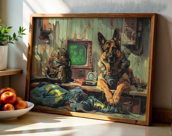 Fallout Poster: Retro Framed Wall Art, Desert Ranger Design