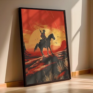 7 Different Arthur Morgan Poster Wall Art, John Marston Dutch Micah Poster, Game Posters, Wild West Cowboy Game Print Wrapped Framed Canvas