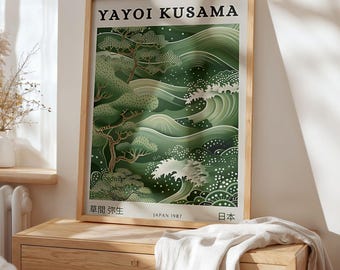 Yayoi Kusama Poster - Abstract Yayoi Kusama Print as Japanese Wall Art - Yayoi Kusama Inspired Japanese Gallery Wall Art - Home Wall Decor