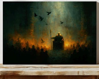 Odin ’s Throne in Valhalla – Norse Mythology Canvas Print | Viking Wall Art | Nordic pagan Decor