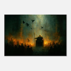 Odin’s Throne in Valhalla – Norse Mythology Canvas Print | Viking Wall Art | Nordic Legend Decor