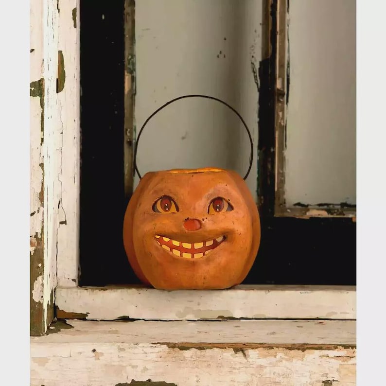 Bethany Lowe Pumpkin Bucket - Thumbnail 3