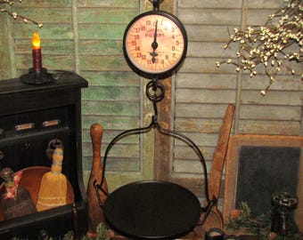Antique Brass Balance Scale, Vintage Hanging Balance Scale With