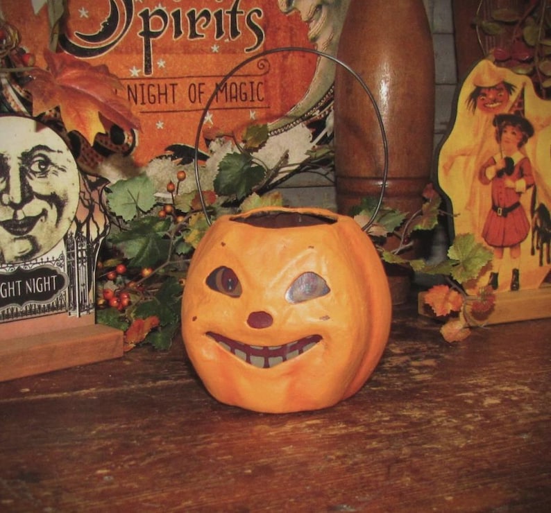 Bethany Lowe Pumpkin Bucket - Thumbnail 4