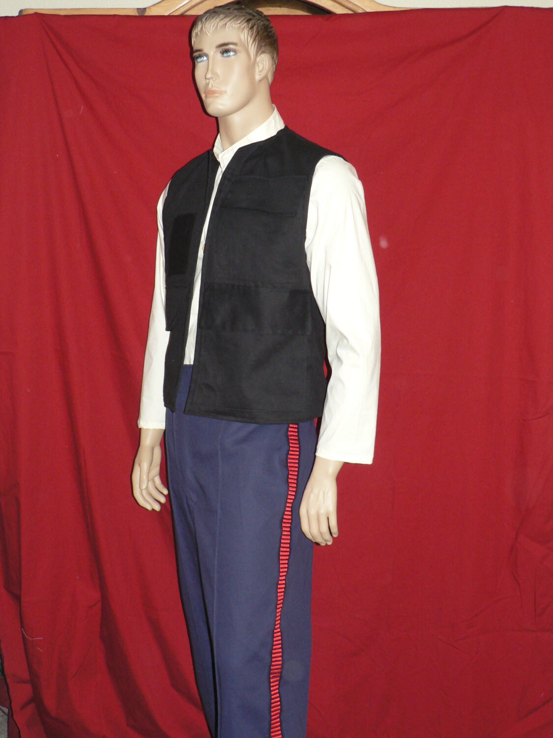 Han Solo Pants With Embroidered Corellian Blood Stripe Star Etsy