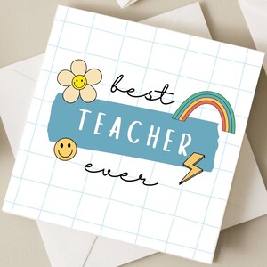 Carte de remerciement pour professeur
