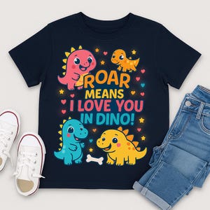 Dinosaur Love Toddler T-Shirt, Cute Dino Kids Tee, Baby Gift, Toddler Birthday Shirt, Fun Playtime Top