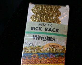 Vintage 1974 Gold Rick Rack Still in Package