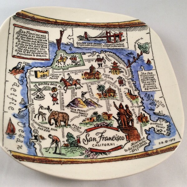 San Francisco Plate Etsy