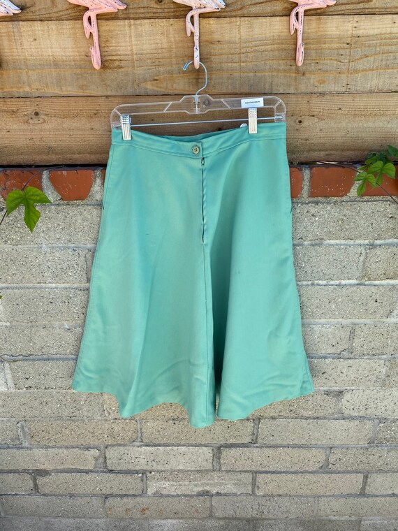 Vintage Mint Green 70s Skirt - image 2