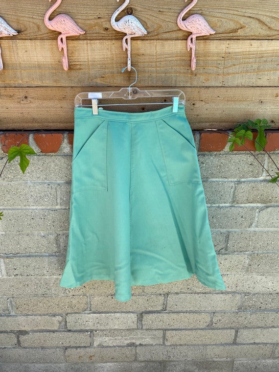 Vintage Mint Green 70s Skirt - image 1
