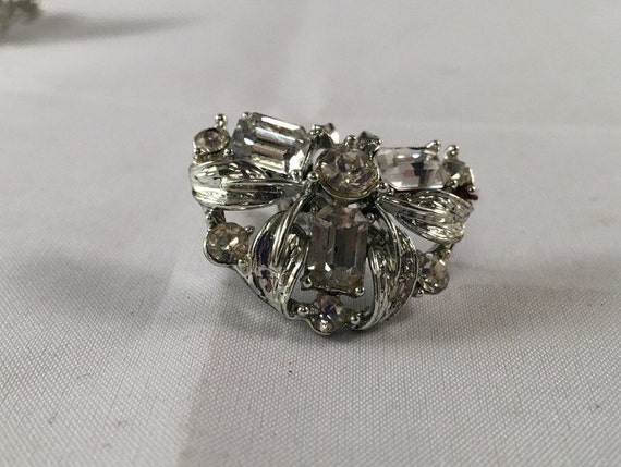 Vintage Rhinestone Clip On Earring - image 3