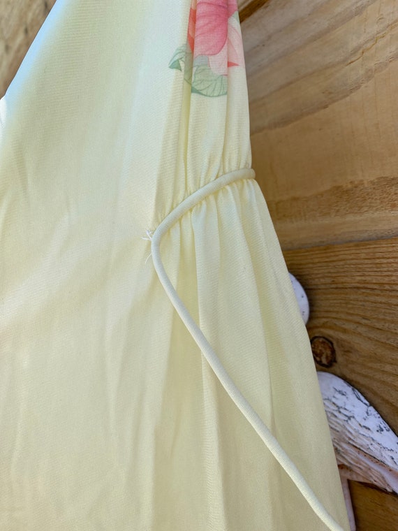 Vintage Yellow Floral Nightie - image 4