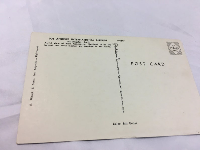 Vintage Postcard California LAX Airport