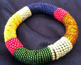 Vintage Multi-Colored Beaded Bracelet