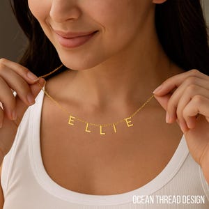 Personalized Initial Necklace: 18K Gold Custom Letter Pendant