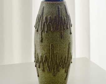 Wazon z grubej lawy Scheurich z lat 70. XX wieku, ceramiczny wazon z teksturą w stylu vintage
