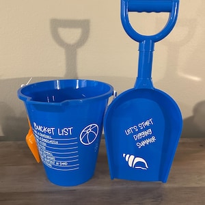 Custom Beach Bucket & Shovel Set – Personalized “Bucket List” for Kids