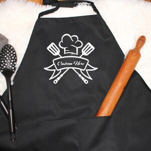 Custom EMBROIDERY Apron, Personalized Apron with pockets, Personalized Chef Cooking, Logo Apron, Mens Women Apron Gift, Custom Text Apron