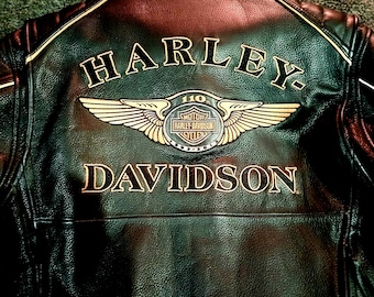 Harley Davidson 110th Anniversary Men&#39;s Leather Jacket