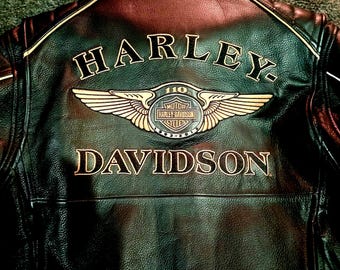 Harley Davidson 110th Anniversary Men&#39;s Leather Jacket