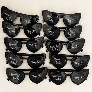 Personalised Bride party sunglasses, Hen Do sunglasses, heart sunglasses Bridal – Custom wedding sunglasses for Him/Her