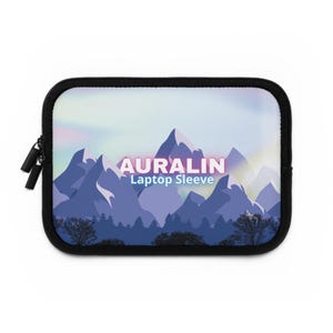 Aesthetic Laptop Sleeve for Students – AURALIN by NUARO – Minimalist Neoprene Case for 13–17&quot; Laptops – Water Resistant, Zippered Tech Bag