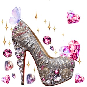 Bling Birthday Queen Png, Stiletto Heels Birthday Png, Birthday Party Png, Girly Birthday Png, Sublimation Designs, Crown Birthday Png