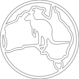 Fichier DXF CNC pour découpe laser plasma au jet d'eau - Embout de tuba australien/kangourou