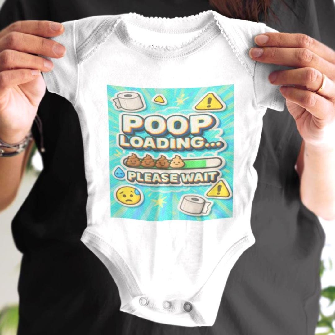 Poop Loading Baby Onesie – Hilarious Diaper Alert Infant Bodysuit ...