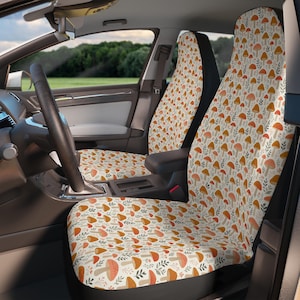 Mushroom Pattern Car Seat Covers | Cottagecore Boho Auto Accessories