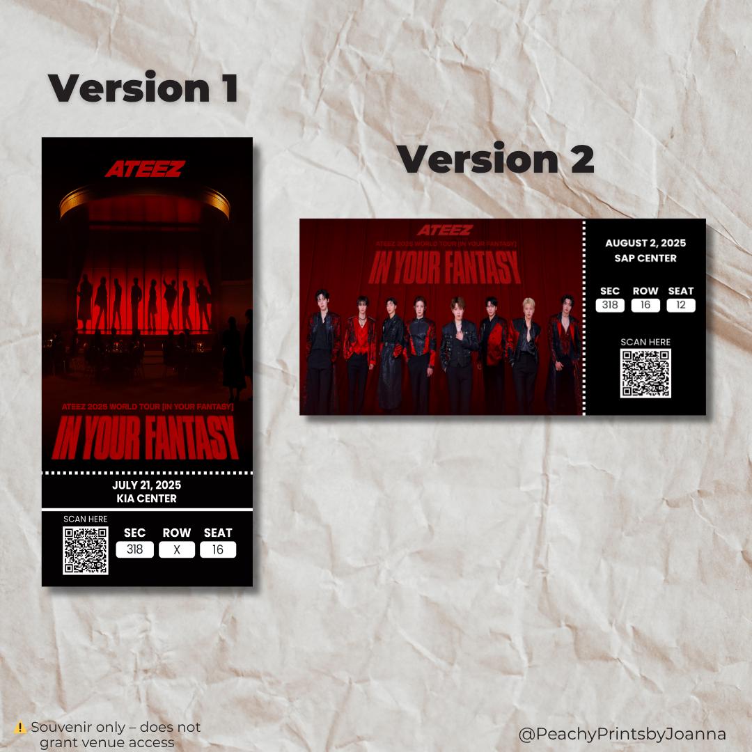 ATEEZ Concert Souvenir Ticket: Custom Laminated Kpop Keepsake - Etsy