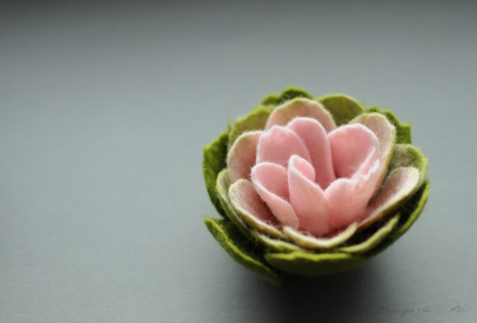 Felt Flowers Felt Ranunculus Flower Brooch Light Pink and Etsy