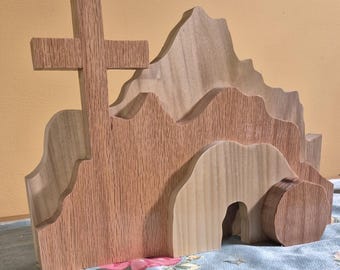 Patrón de sierra de calar de resurrección de Pascua