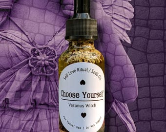 Elige tu Ser: Aceite Ritual de Amor Propio / Hechizos y Unción Espiritual / Botella de 1 oz (Brujería Pagana)